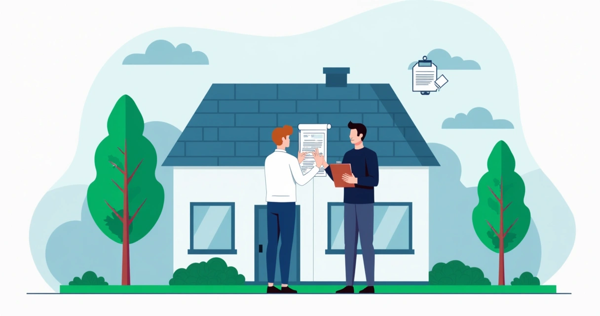 Avaliação técnica de imóvel por pessoa com prancheta e plantas 