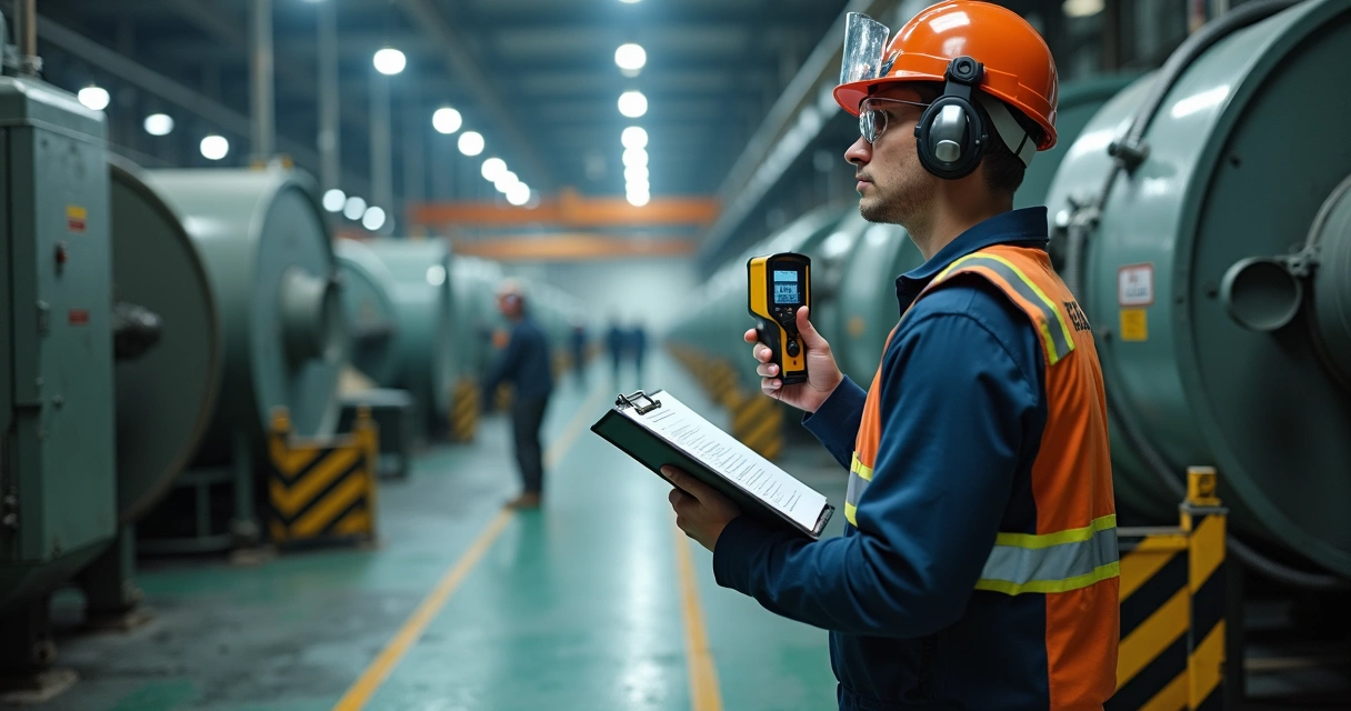 Profissional analisando ambiente de trabalho quanto à insalubridade 