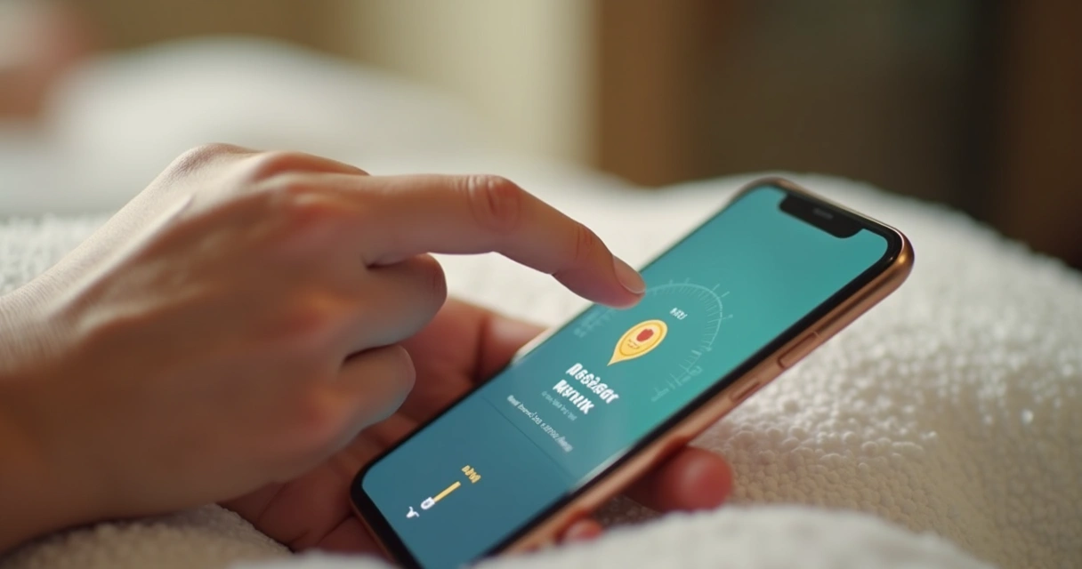 Cliente fazendo avaliação positiva em smartphone após serviço de massagem 