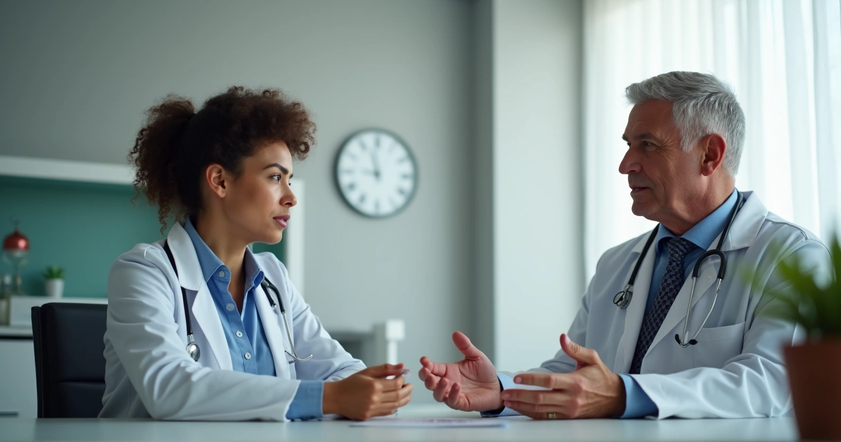 Avaliação médica presencial com paciente e profissional