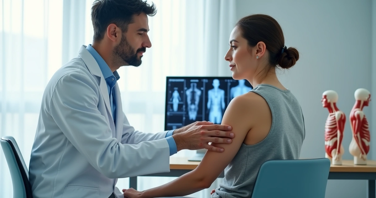 Avaliação clínica do ombro e cotovelo em consultório 