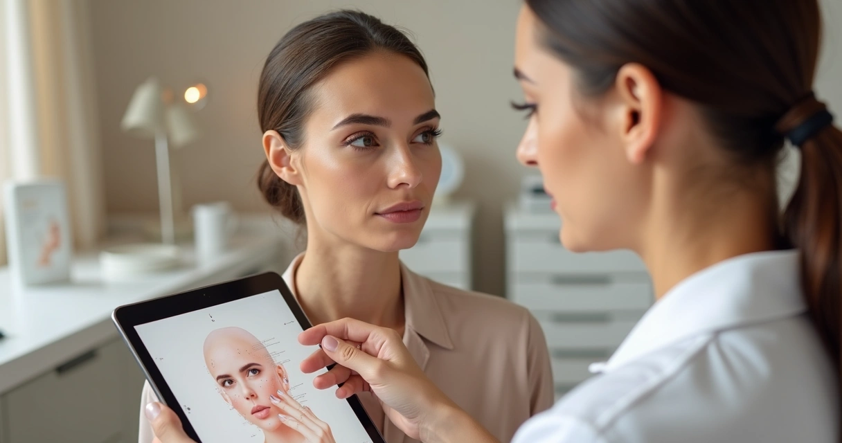 Avaliação clínica da pele do rosto com foco em firmeza facial 
