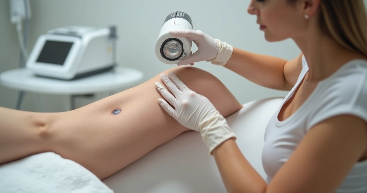 Avaliação de pele com mancha escura antes do laser