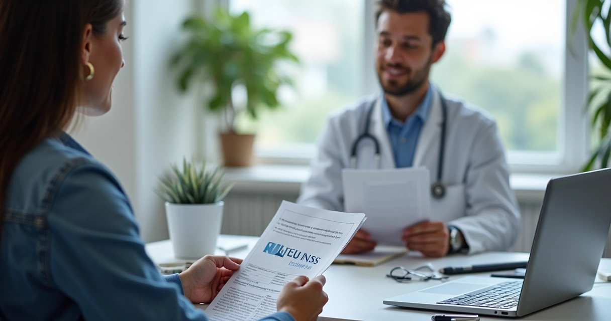 Profissional realizando avaliação médica e análise de documentos para aposentadoria da pessoa com deficiência 