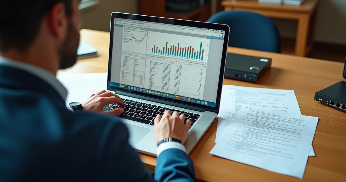 Planilha financeira com análise de ativos e contratos de internet 