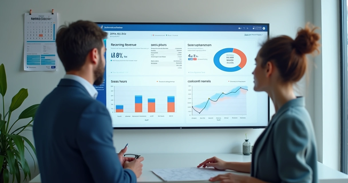 Gráfico simples mostrando lucro crescente em negócios locais após automação 