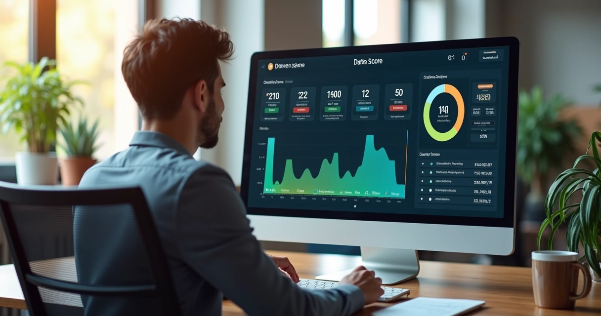 Executivo analisa score de crédito alternativo em tela