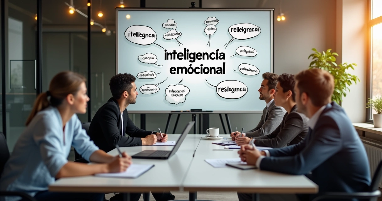 Equipe avaliando competências humanas em reunião de negócios 