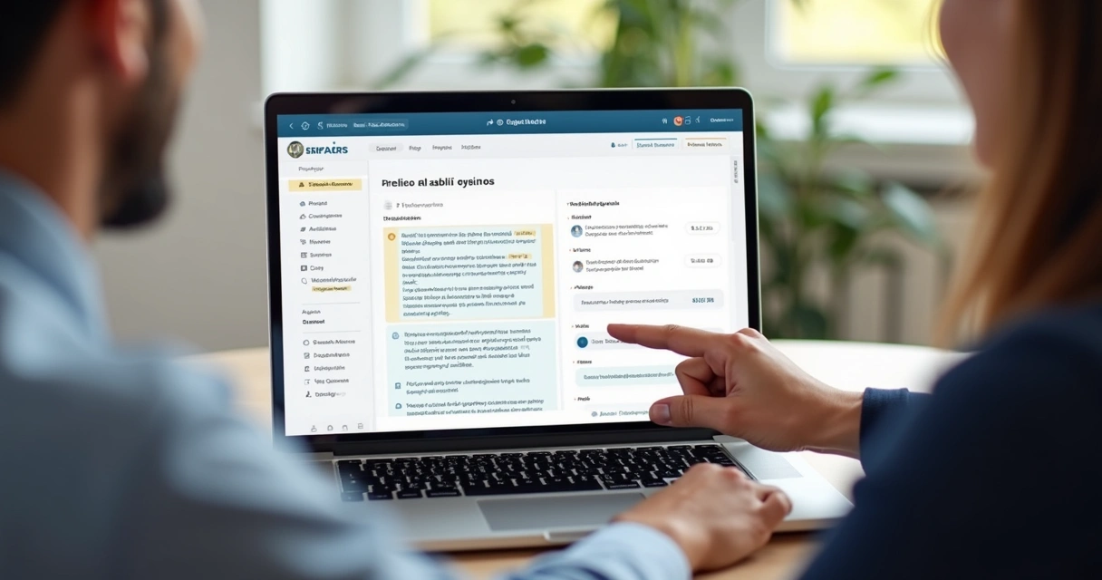 Pessoa avaliando texto em ferramenta de acessibilidade 