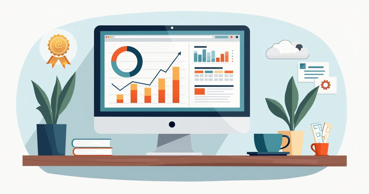 Gráfico de desempenho técnico em tela de computador moderno