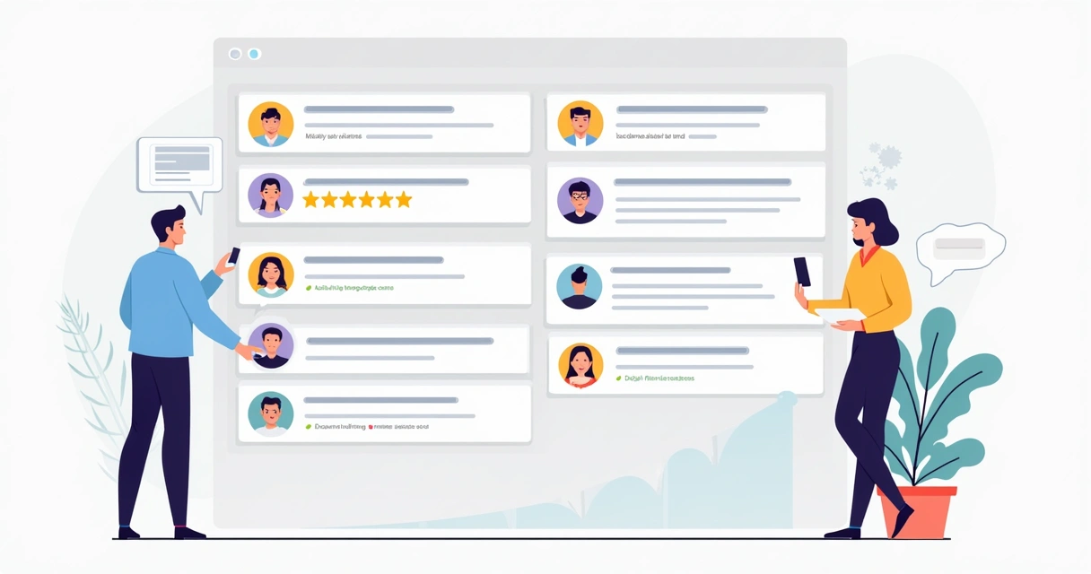 Avaliações de clientes com estrelas e respostas da assistência técnica