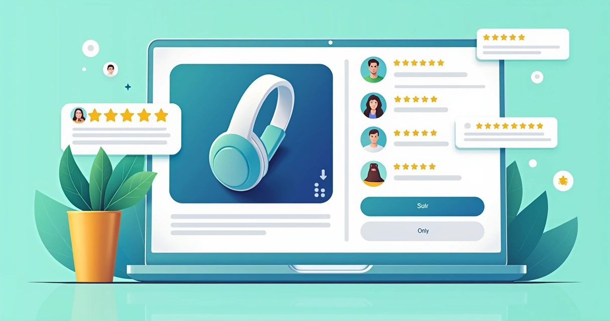 Avaliações de clientes em página de produto de ecommerce 