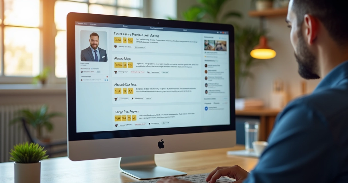 Avaliações positivas em Google Meu Negócio e redes sociais em destaque. 