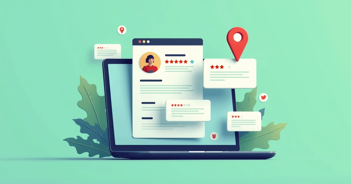 Perfil online de franquia com reviews e avaliações positivas 