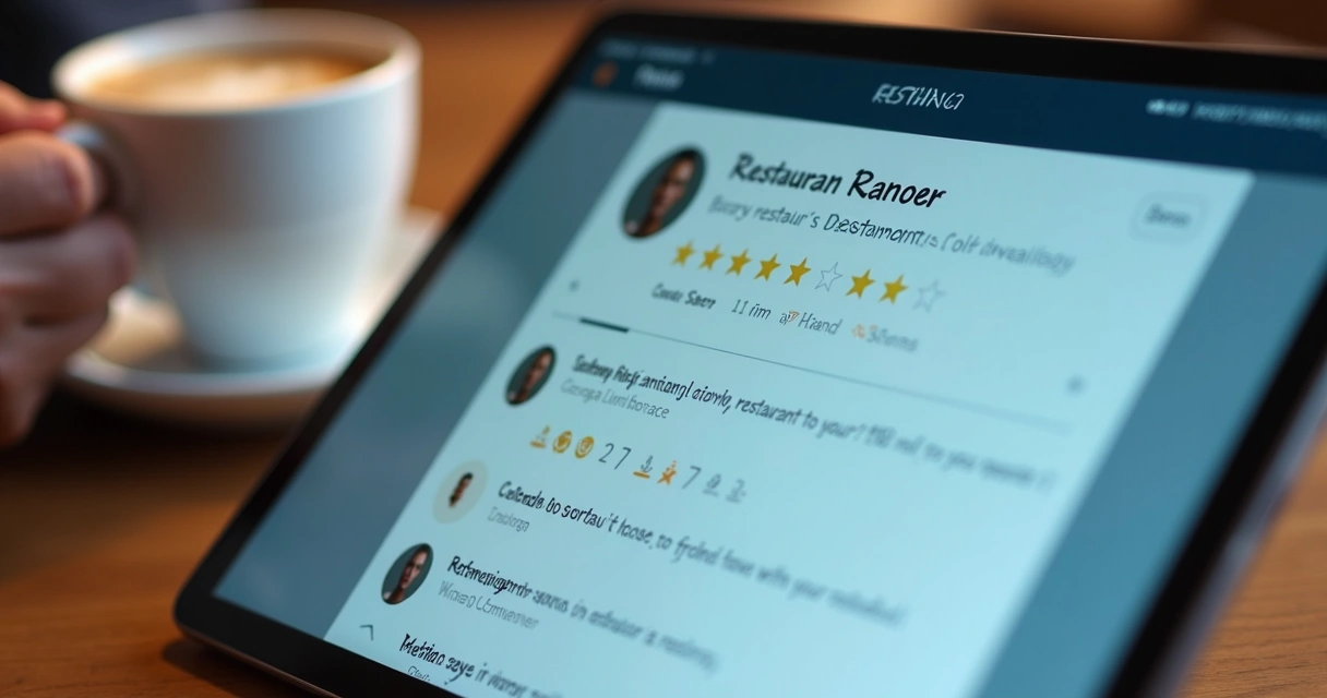 Tela de avaliação online com cinco estrelas em destaque 