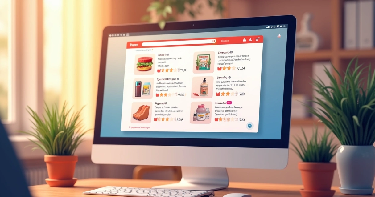 Avaliações de produtos exibidas em loja virtual com estrelas e comentários 