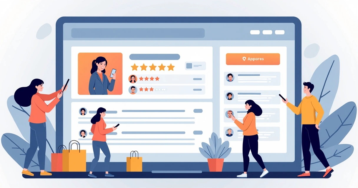 Avaliações de produtos na interface da Shopee