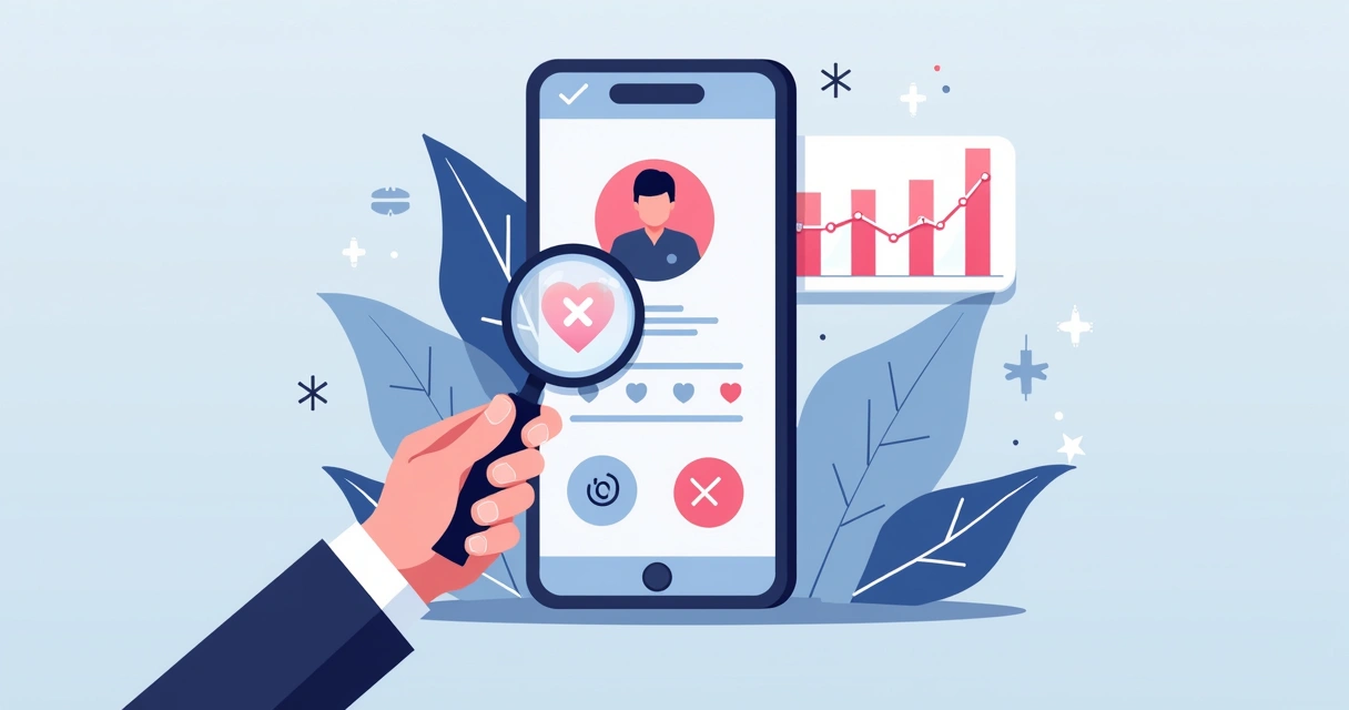 Usuário avaliando perfil TikTok detalhadamente 