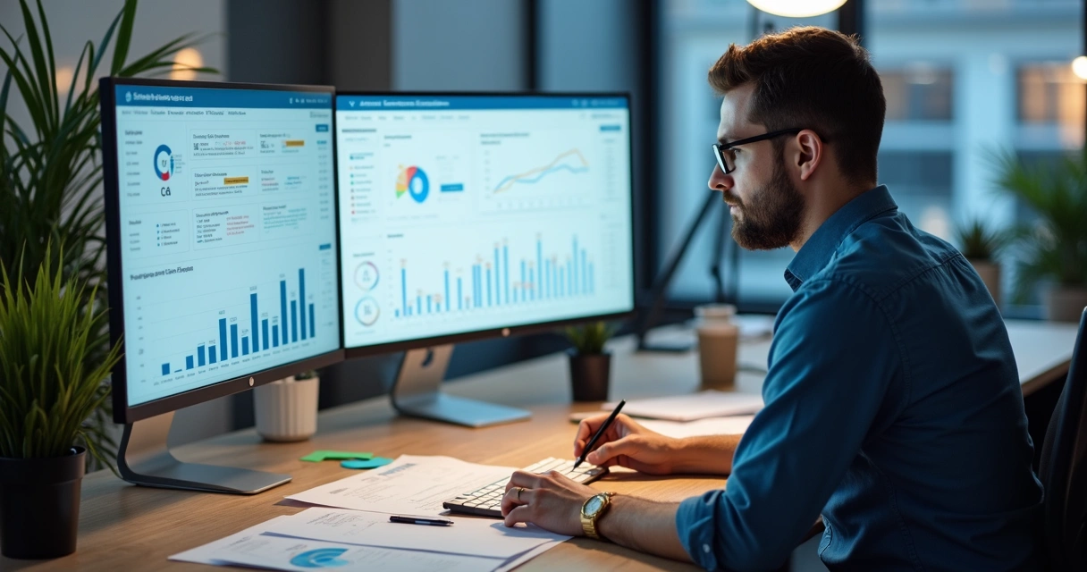 15 maneiras de aumentar conversões no Google Ads sem grandes mudanças 1 Pessoa analisando dashboard de tags de conversão em um monitor