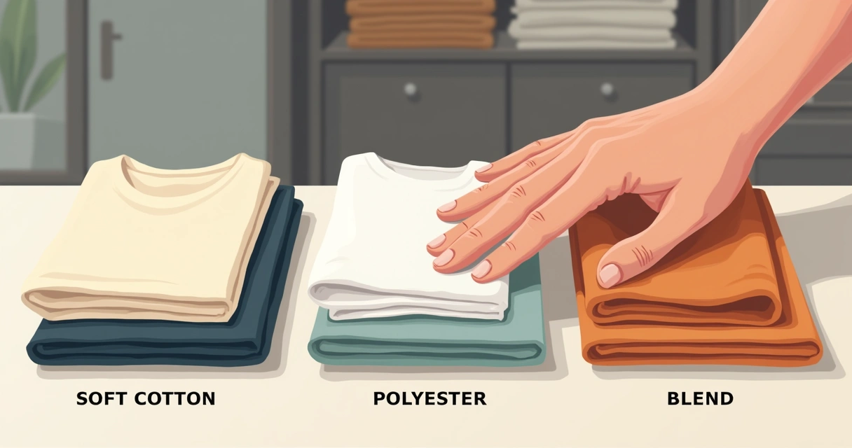 Avaliação do toque e da espessura de diferentes tecidos de camisetas 