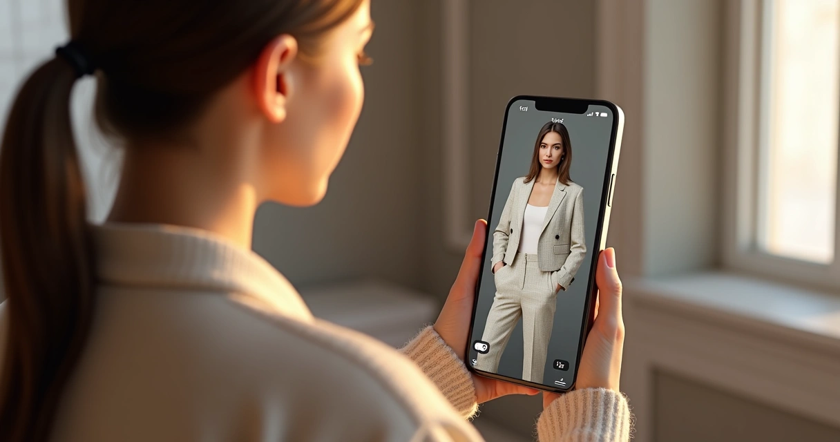 Avatar 3D simulando roupas no corpo de um usuário 