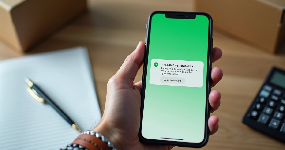 Tela de celular com aviso de bloqueio no WhatsApp