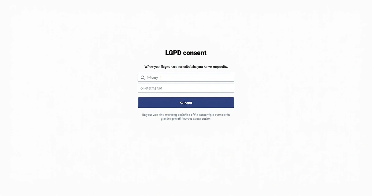 Aviso de consentimento LGPD em formulário digital de captura 