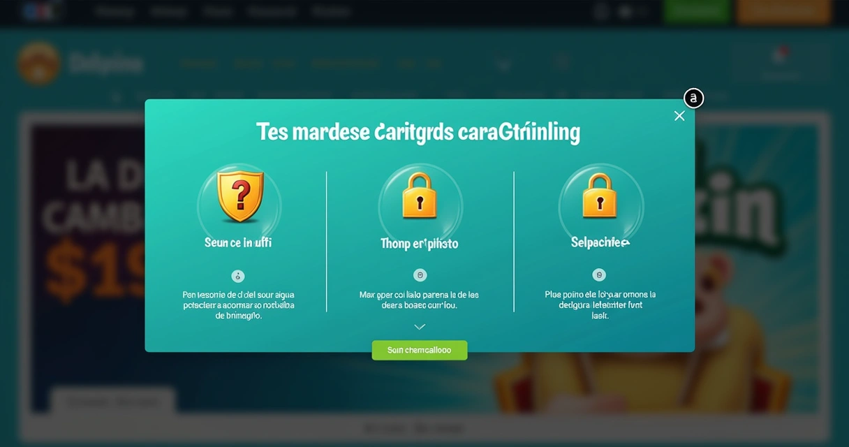 Aviso de apostas responsáveis em site 