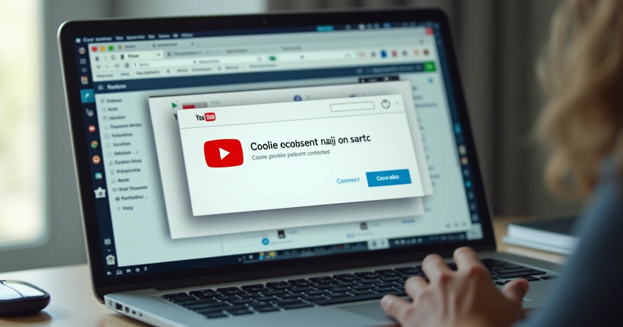 Aparecem avisos de cookies em um navegador de internet 