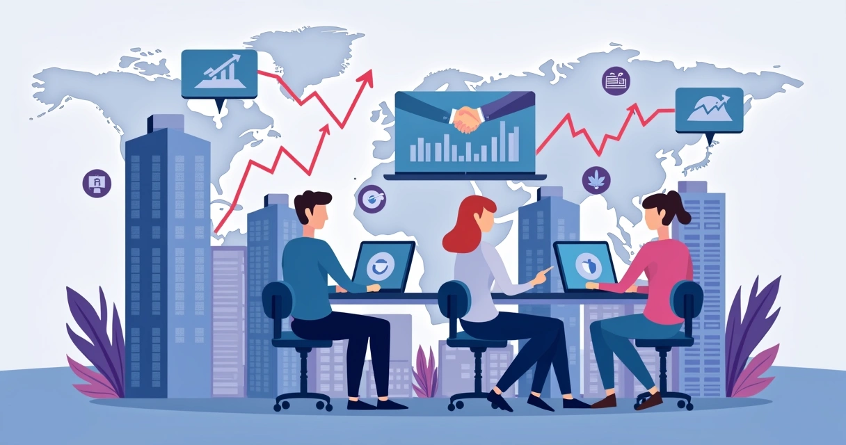 B2B companies connecting through successful partnerships and sales channels 