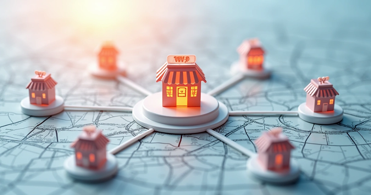 Rede de sites conectados com foco em uma empresa regional