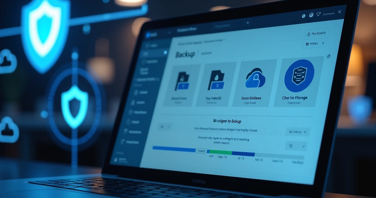 Painel de backup mostrando arquivos de site sendo copiados 