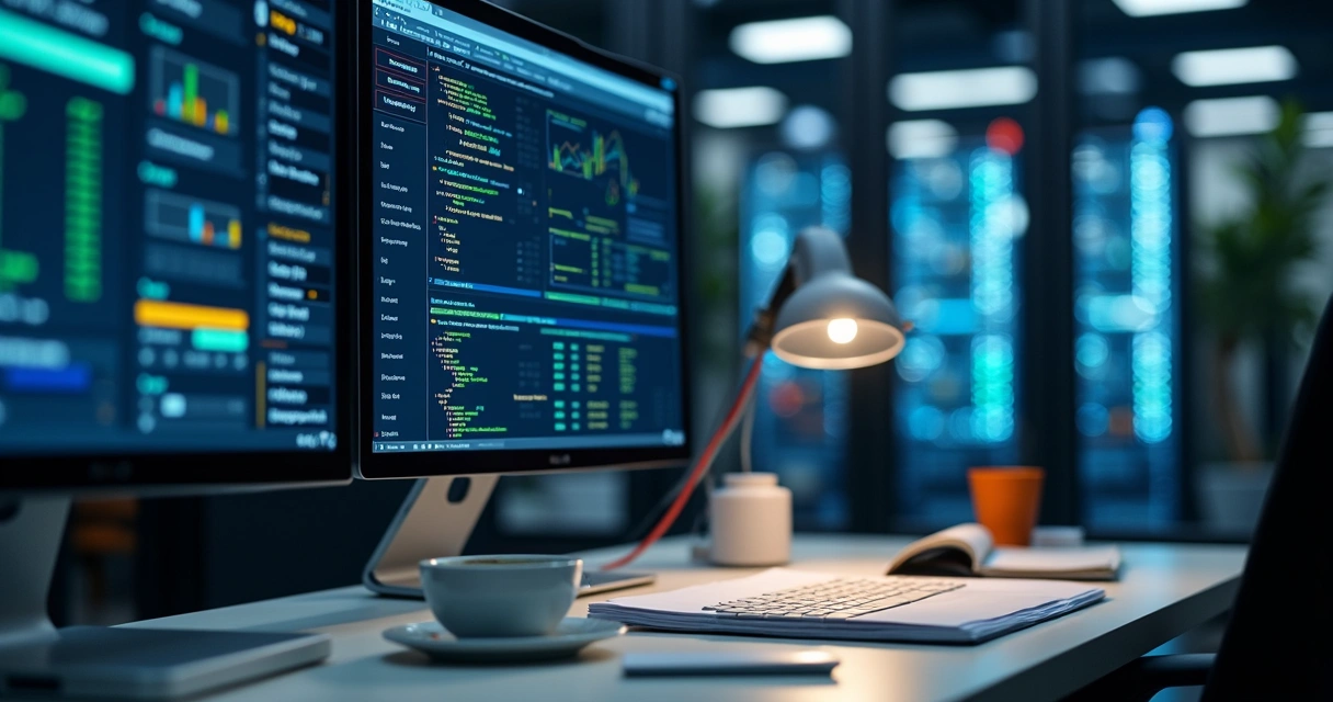 Profissional de TI configurando backup em servidor cloud 