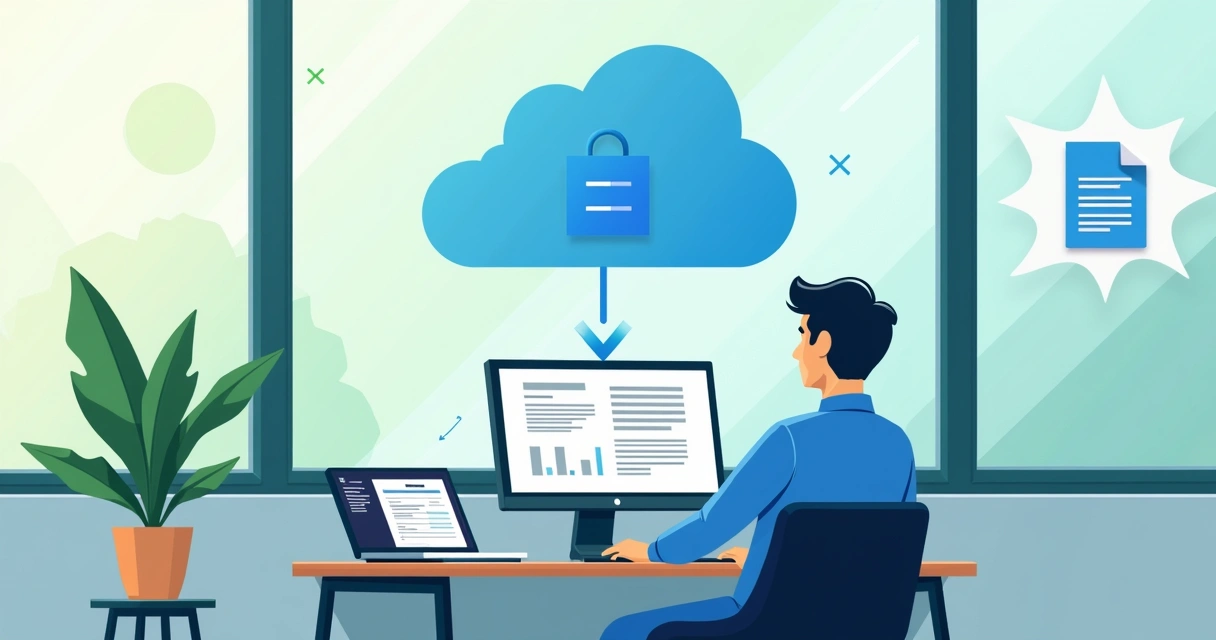 Backup em nuvem sendo realizado com arquivos contábeis 