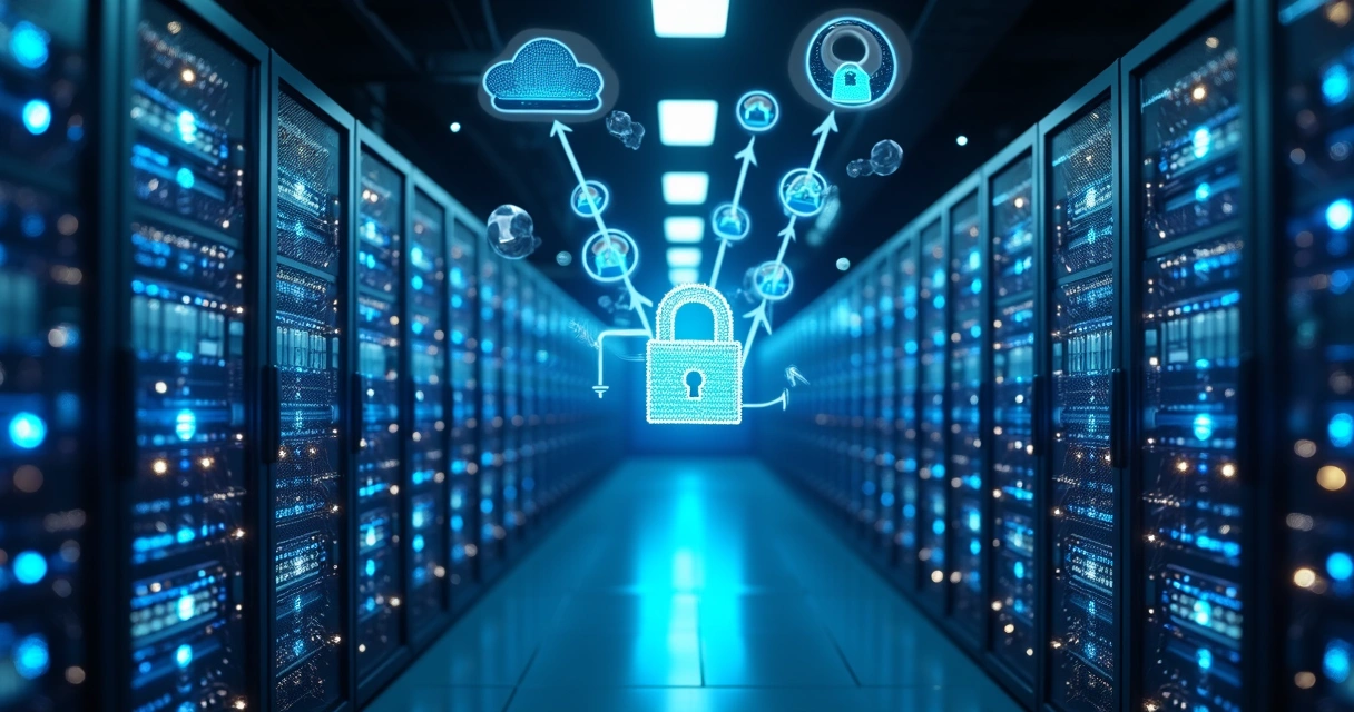 Servidor de backup em nuvem com dados das empresas