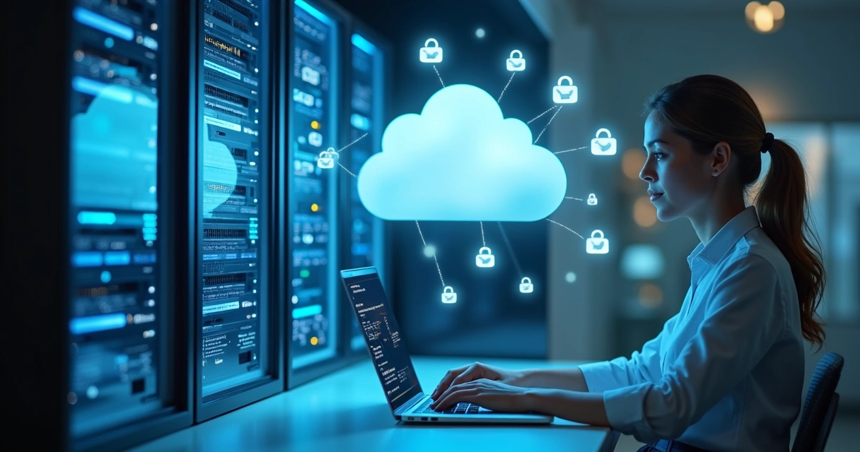 Backup em nuvem protegendo dados empresariais