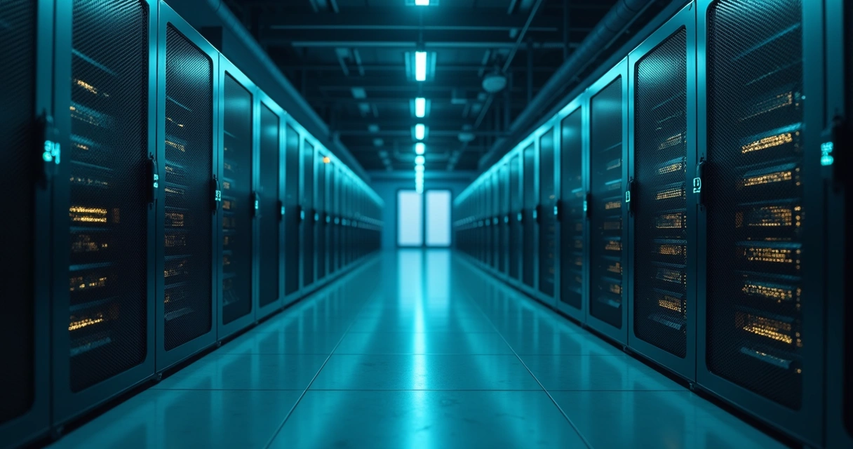 Sala de servidores de backup em escritório contábil moderno 