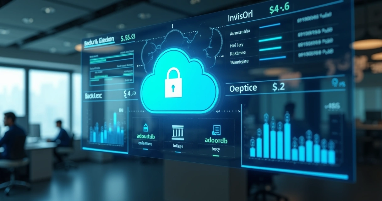 Painéis digitais ilustrando backup automático de arquivos contábeis 