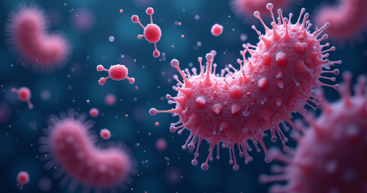 Antibióticos para infecções por Staphylococcus aureus: escolhas e dosagem 3 Bactérias coloridas amplificadas ao microscópio junto a fragmentos de antibiótico