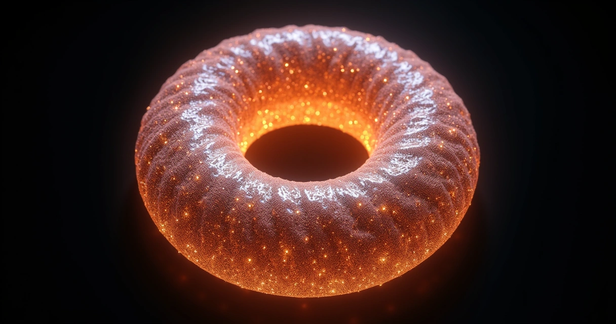 Fractal bagel da entropia com padrão circular e detalhes intrincados 