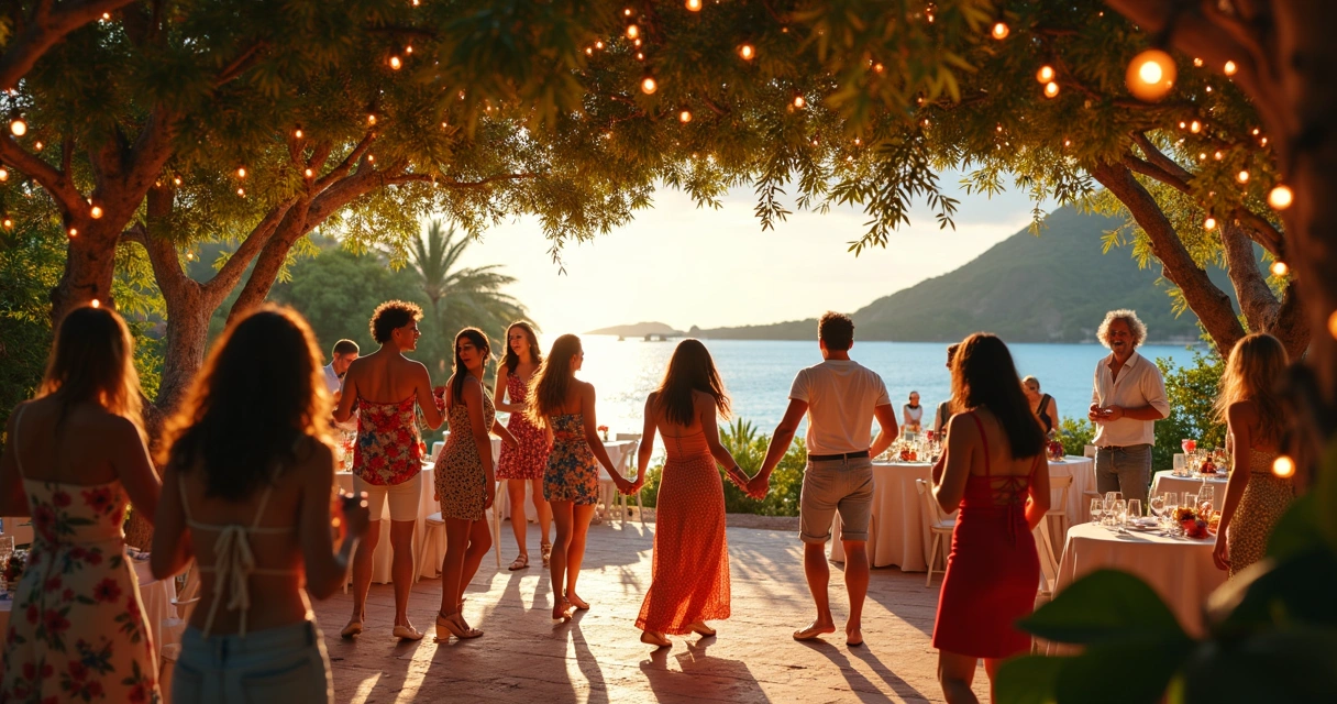 Festa tradicional francesa ao ar livre em St. Barth