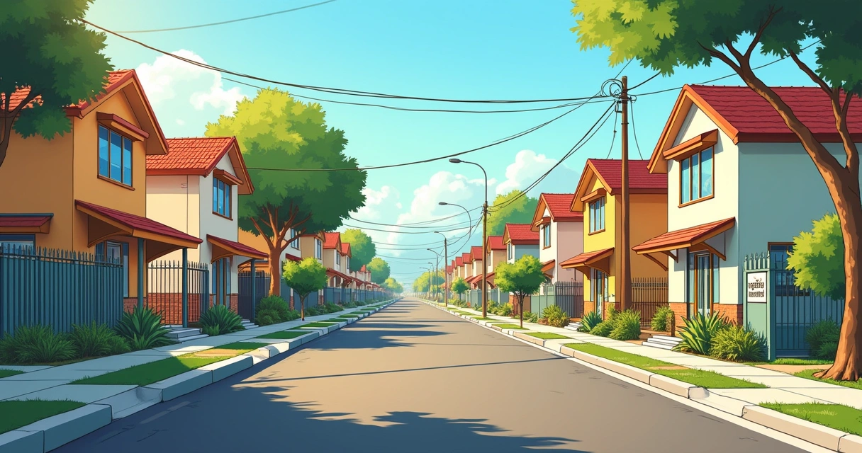 Bairro residencial valorizado após regularização 