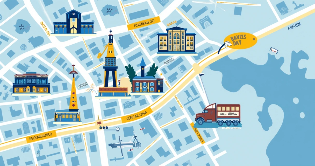 Mapa dos bairros de São Caetano do Sul atendidos pela estamparia