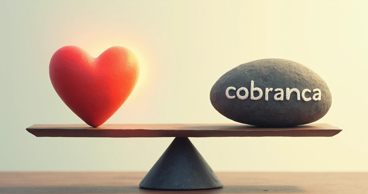 Balança equilibrando responsabilidade e cobrança ética