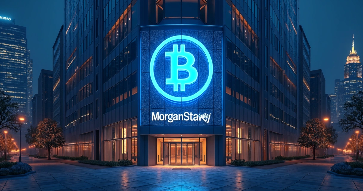 Fachada digital do banco Morgan Stanley. 