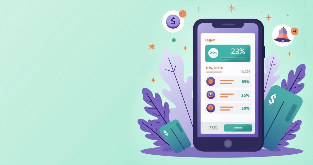 Celular mostrando extrato digital com destaque para tarifas de pagamento 