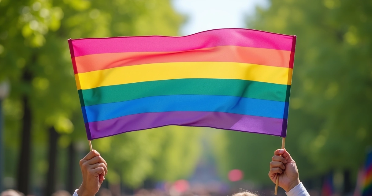 Bandeira bissexual vibrante e colorida 