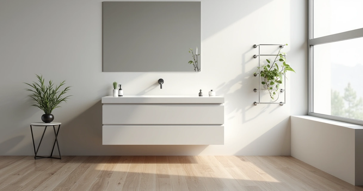 Como Escolher Pisos Antiderrapantes para Banheiro 2 Banheiro com piso vinílico antiderrapante e decoração clean