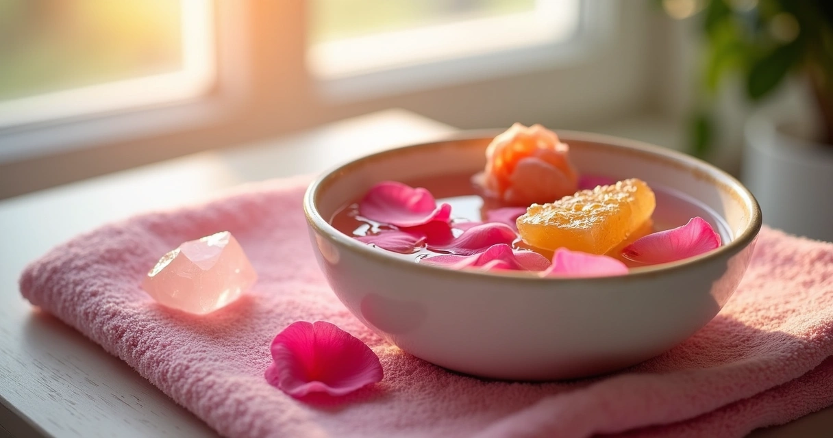 Banho energético para amor com pétalas de rosas e mel 