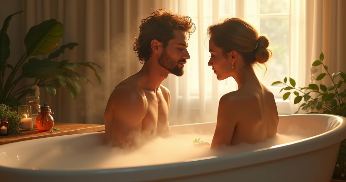 Casal prepara banho energético com ervas e óleos 